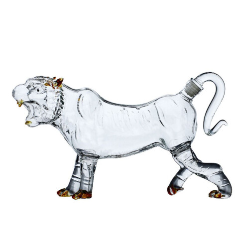 tiger-shaped wine bottle 1 transparent creative