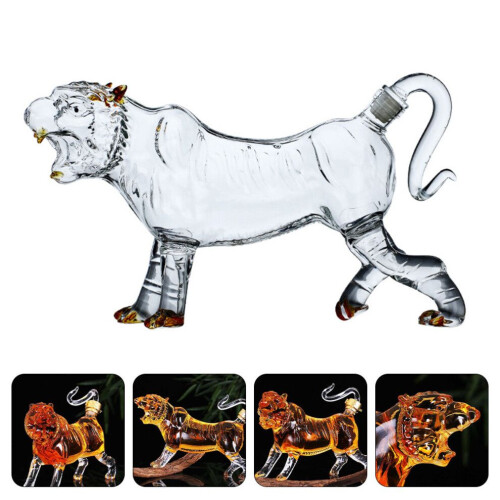 tiger-shaped wine bottle 1 transparent creative 1