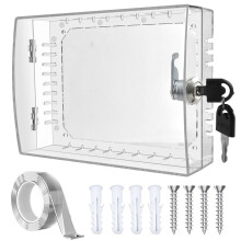 Large Thermostat Shield Cover Box with Key for Temperature