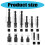 Pack of 12 Impact Prepared Socket Adapters with Hex Shanks Drill 3