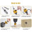 1/4" Hex Shank Countersink Drill Bits Set 5Pcs for-Gold 7