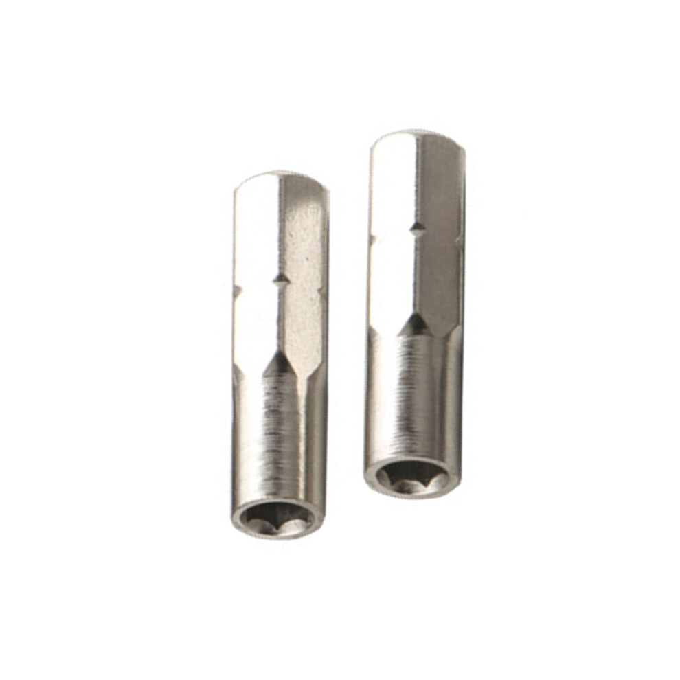 2Pcs 6.35Mm To 4Mm Bit Hex Holder Magnetic Adapter-Plating 25Mm 7754000323524