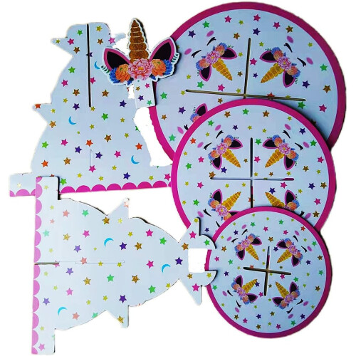 Βάση για Cupcakes Unicorn για Διακοσμήσεις για Πάρτι Γενεθλίων, Χάρτινη Θήκη για Cupcakes με 1