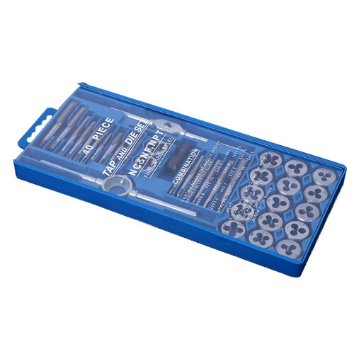 40pc Comprehensive Tap and Die Set Thread Cutting Tool for