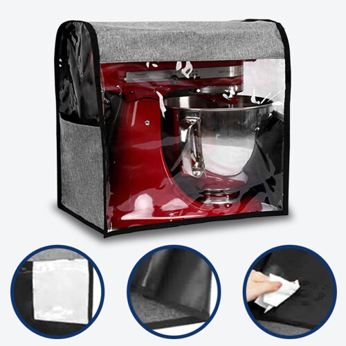 Capa protetora para batedeira com painel frontal transparente, compatível com os modelos KitchenAid de 4,3 e 4,8 litros, capa protetora contra 2