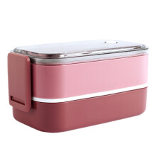 Materiais seguros e livres de BPA, próprios para alimentos, lancheira Bento de camada dupla para uso diário, recipientes portáteis para almoço