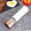 Moedor de sal e pimenta a bateria, automático, operável com uma só mão, com luz LED integrada e ajuste de moagem para uso doméstico e 5