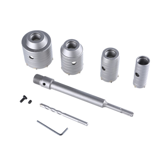 Concrete Hole Saw Kit Wall Cutter Drill Bit Connecting Rod for