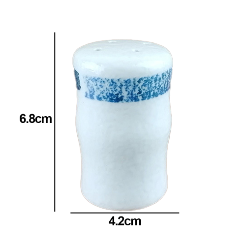 Σετ αλατιέρας και πιπεριέρας από κεραμικό τιρκουάζ με χειροποίητο σχέδιο, 1