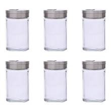 Wiederverwendbare Glasflaschen, Gewürzbehälter mit luftdichten Metallverschlüssen, ideal zum Frischhalten von Gewürzen in der Küche oder auf