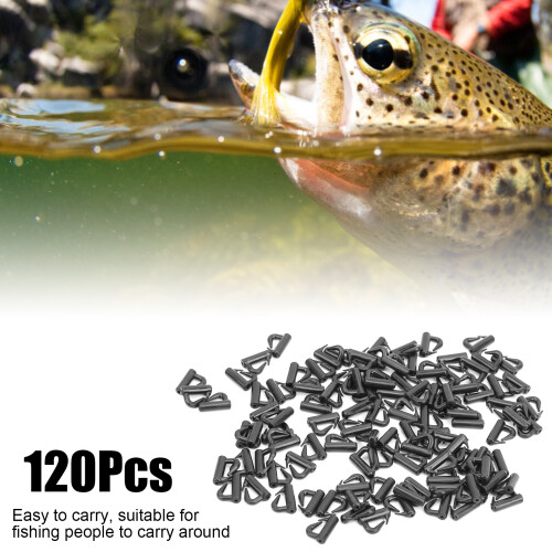 Versatile 120Pcs Black Spinner Snaps for Efficient Fishing Tackle Swap 2