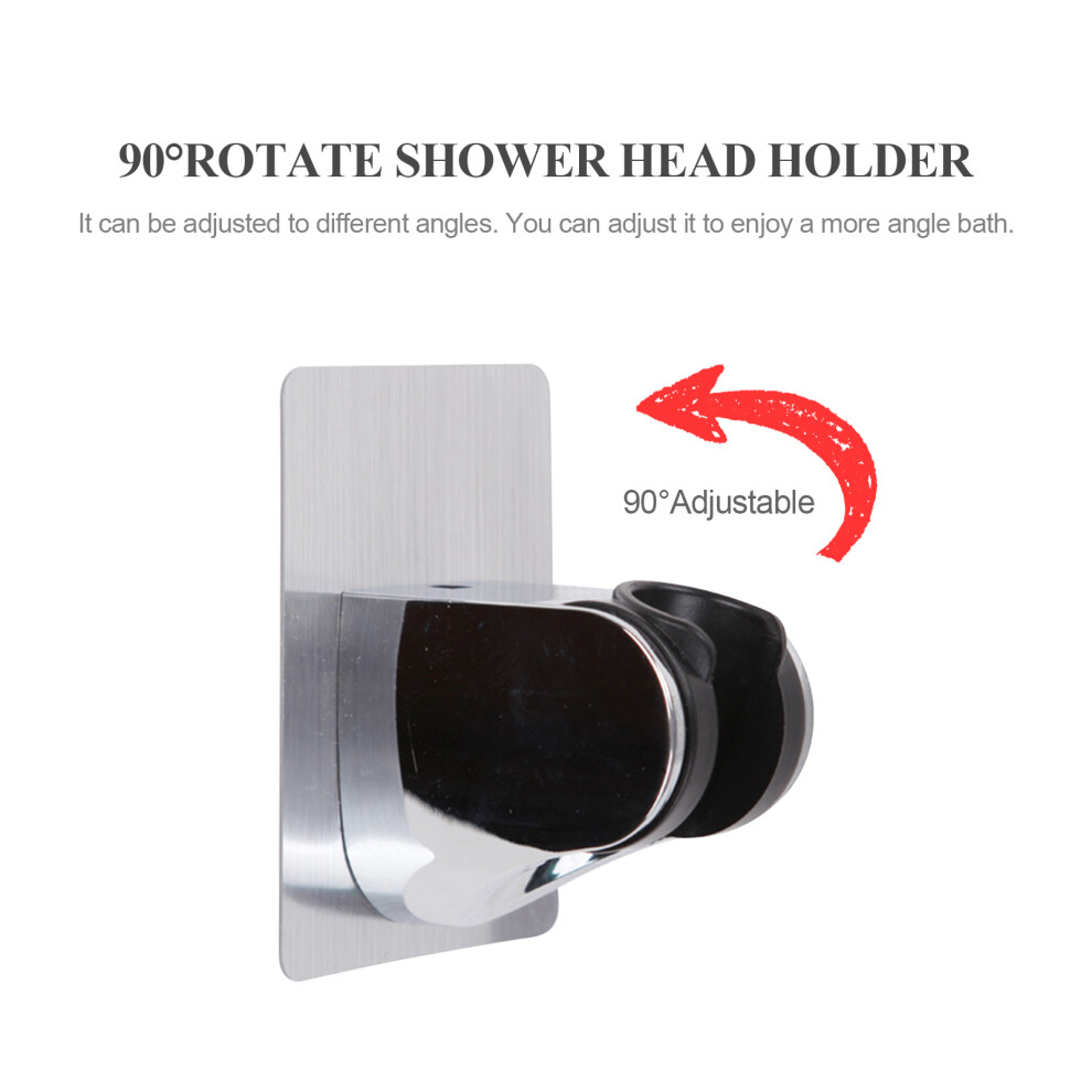 Adjustable Shower Head Holder 90 Rotate Wall Mount Self-Adhesive For Bathroom 4931360287953