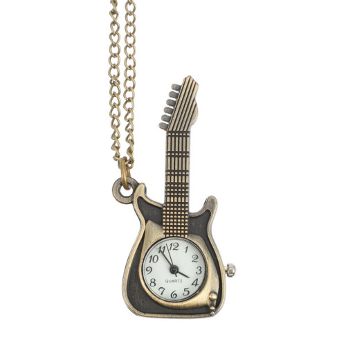 Vintage fickur för män med gitarrformat kedjehalsband