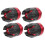 Front fork guard rails, red aluminum, 4 1