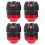 Front fork guard rails, red aluminum, 4 5