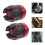 Front fork guard rails, red aluminum, 4 4