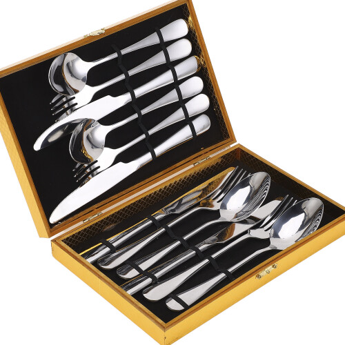 304 Edelstahl Messer Gabeln Löffel Kit Besteck Set 1