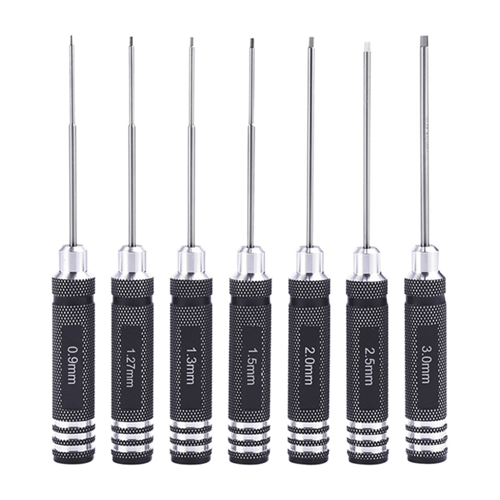 7 Pcs Hex Screwdriver Tool Set 0.9Mm-3.0Mm Aluminum Alloy 7696000261607