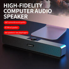 E-350BS Schwarz Hochleistungs-4D-Stereo-Computerspeaker 38,26,45,6 cm