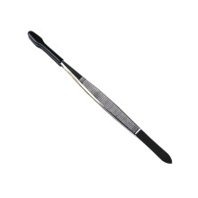 Coin Tweezers Flat Tip Tweezers Stamps Collector Tools-Black