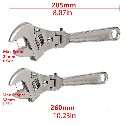 Professional Adjustable Ratchet Wrench for Conditioning-8 inch 2