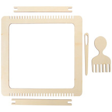 métier à tisser en bois, tapisserie tissée, outils de tricot