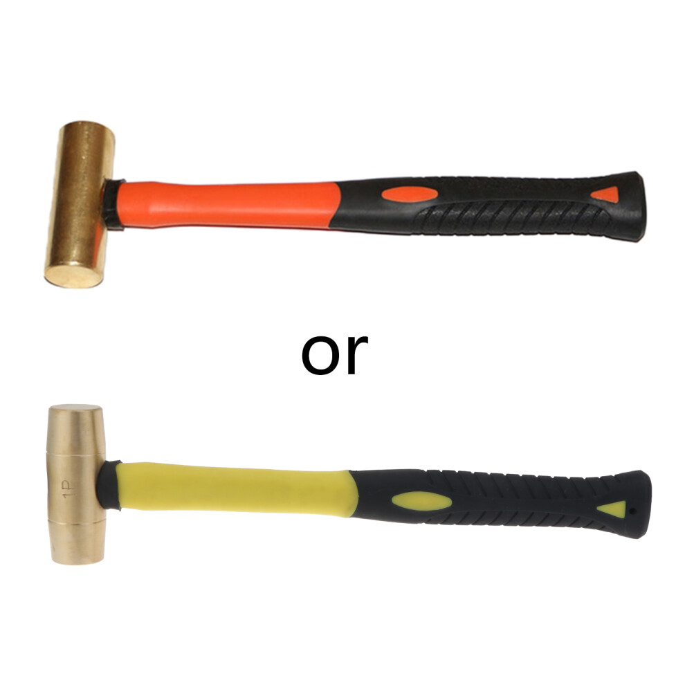 Red Copper Round Hammer Plastic Handle Explosion Proof-1P 7696000264479