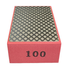 60/100/200/400# Abrasive Pad Diamond Hand Polishing Pad for-Red
