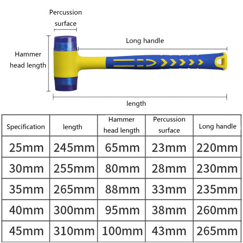 Removable Double for Head Mounting Hammer Gift for DIY-45mm 2