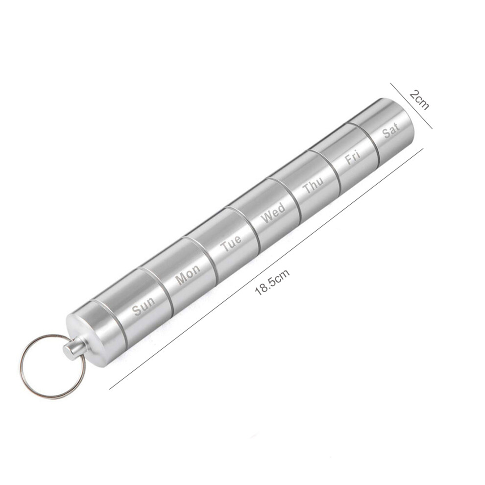 Durable Aluminum Alloy 7-Day Waterproof Pill Organizer for Travel