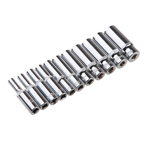 11Pcs Impact Socket Set Hexagonal Long Socket Set 1/4inch Impact