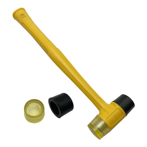 DIY Hand Tool Rubber Hammer Versatile Soft Mallet-   Yellow