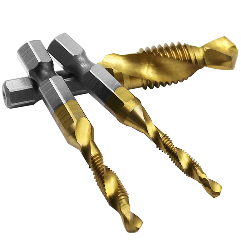 6Pcs Hexagonal Shank Compound Tap Set Precise Thread Cutting 7696000254135