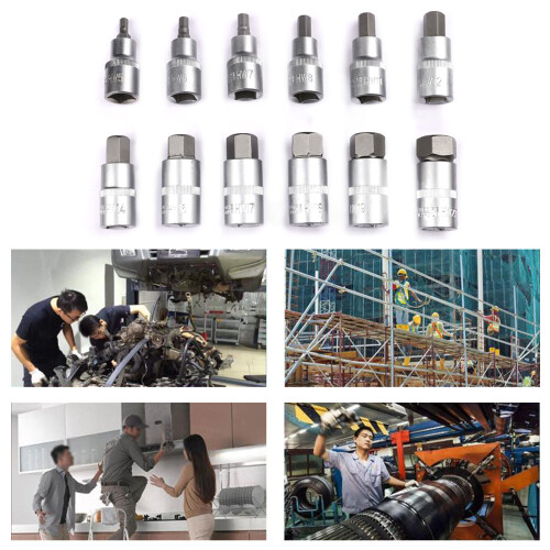 Professional 1/2 Inch Impact Socket Wrench Hex Socket Head 1
