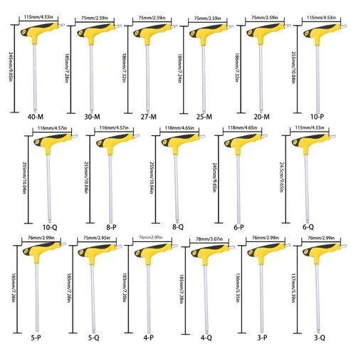 T type Wrench T-Handle Hexagonal Key -4mm flat down payment 1