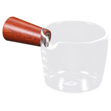 1 Stück dickwandiger Messbecher mit Henkel für Espressomilchmengen