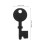 1 Set of 6 Button Key Switch Reset Buttons, Plastic, Black 3