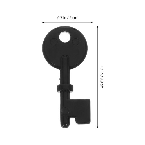 1 Set of 6 Button Key Switch Reset Buttons, Plastic, Black 2