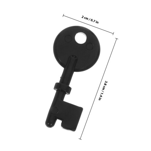 1 Set of 6 Button Key Switch Reset Buttons, Plastic, Black 1