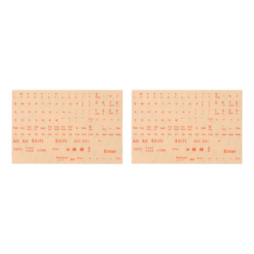 2 Bögen Tastaturaufkleber für Laptop, Computer, Notebook (Englisch) 1