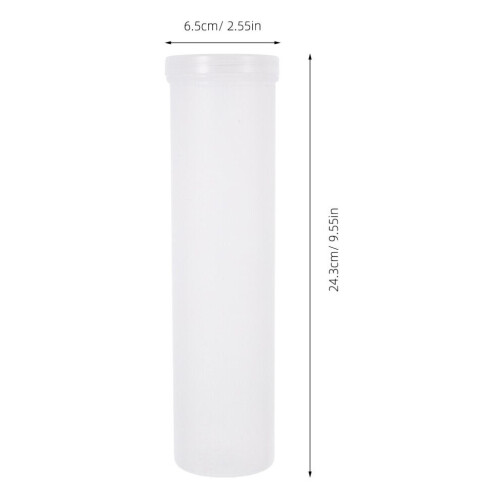 2 transparent cylindrical cookie containers, airtight with lids 2
