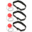 3Pcs Boxing Headmounted Ball Set, Red, 67cm Webbing, 140g 2