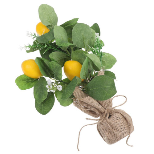 2 ramas de limón artificiales para decoración floral y
