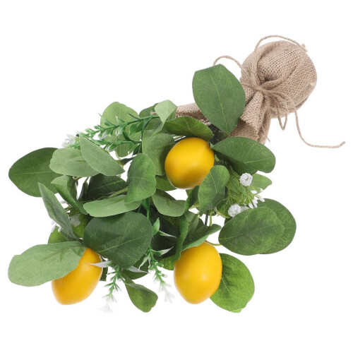 2 ramas de limón artificiales para decoración floral y 2