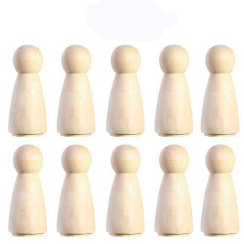 2 leere stehende Holzfiguren für 1