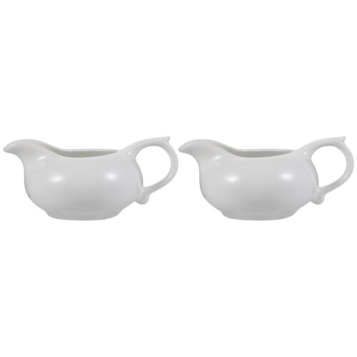 2 Keramik-Saucenbehälter, Saucenschiffchen für Kaffeetassen