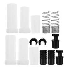 2 sets douchegordijnstangconnectoren, accessoires, eindkapjes, knoppen, alleen de uiteinden