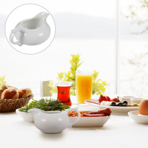 2 Keramik-Saucenbehälter, Saucenschiffchen für Kaffeetassen 2