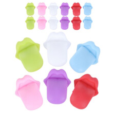 18- . Silikon-Glasmarkierer in Zungenform für Weingläser, ideal für Partys