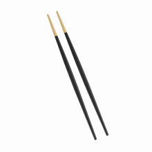 Hochwertiges schwarzes 304er Stahl Sushi-Stäbchen Japanisches Besteck-Set für das Esszimmer